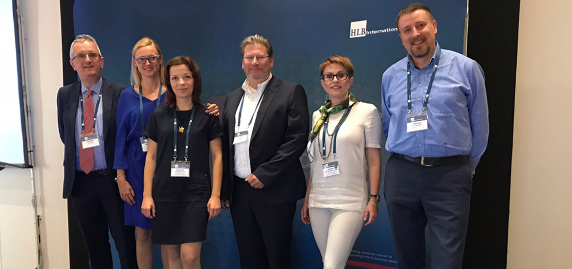 getsix® partners Monika Martynkiewicz-Frank, Claus Frank and Ortwin-Uwe Jentsch at a HLB International Conference