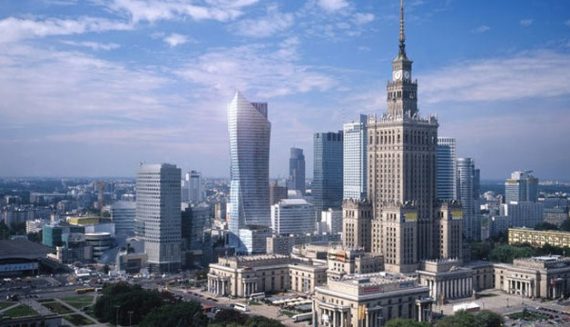 View of the Palace of Culture in Warsaw