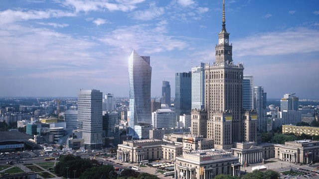 View of the Palace of Culture in Warsaw