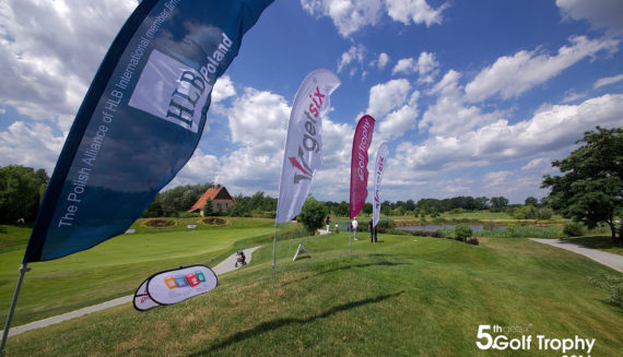 getsix® and HLB Poland flags on the golf course during getsix® 5th Golf Trophy