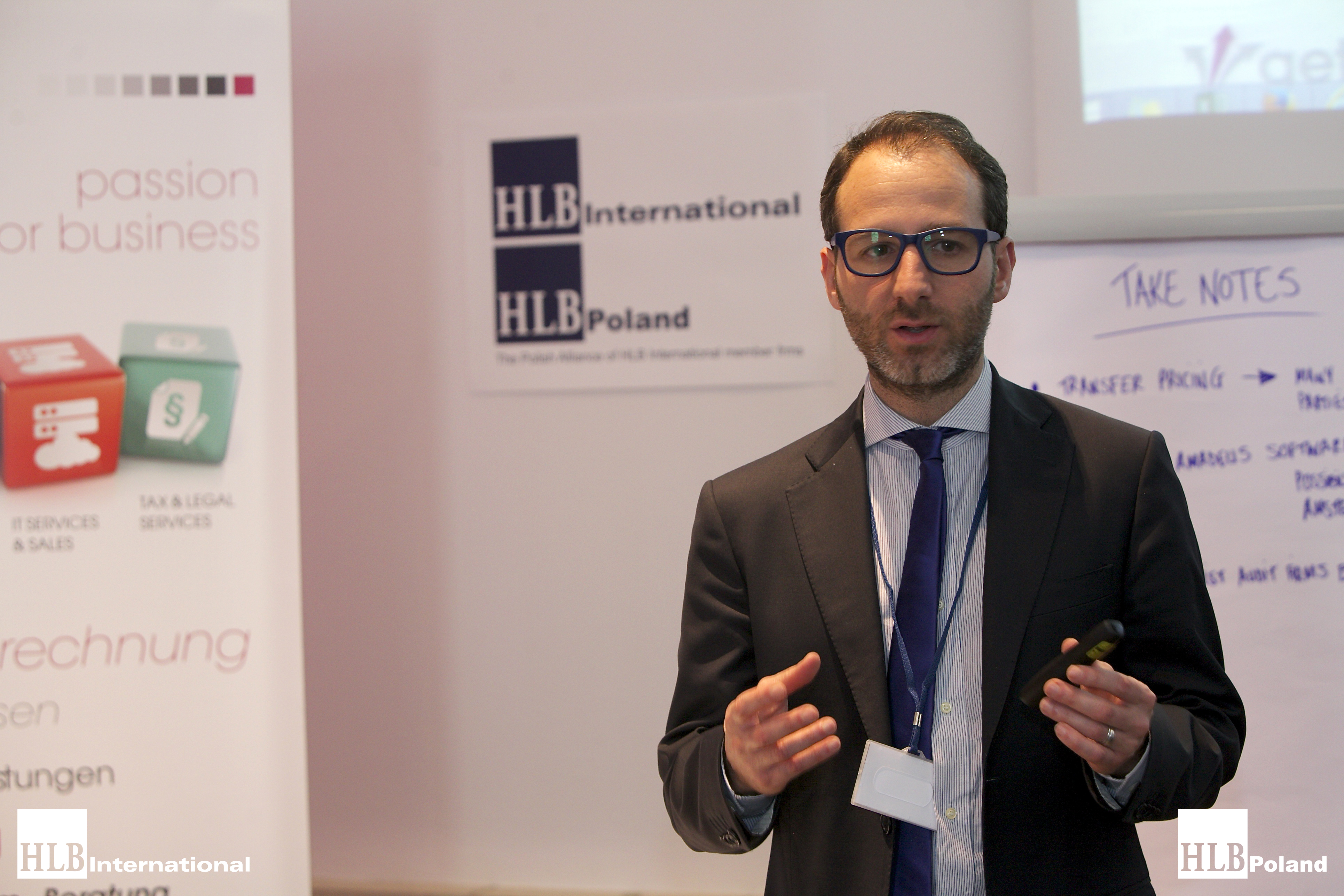 A man talking during HLB International Central-Eastern (CEE) Conference