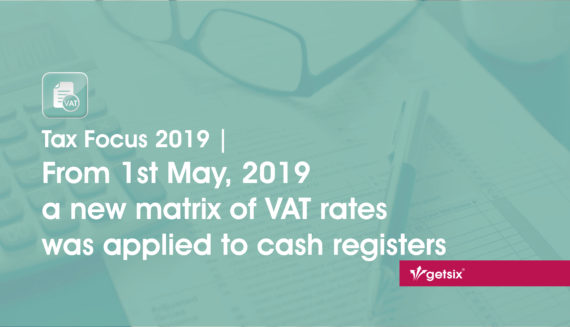 From 1st May, 2019 a new matrix of VAT rates was applied to cash registers