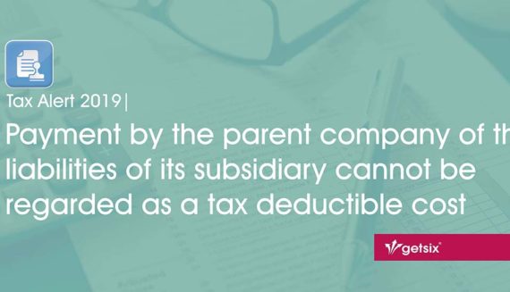 Payment by the parent company of the liabilities of its subsidiary cannot be regarded as a tax deductible cost