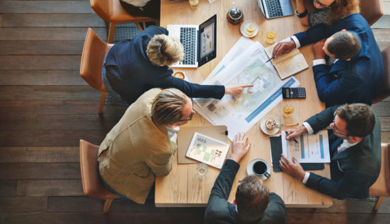 A group of people discussing something