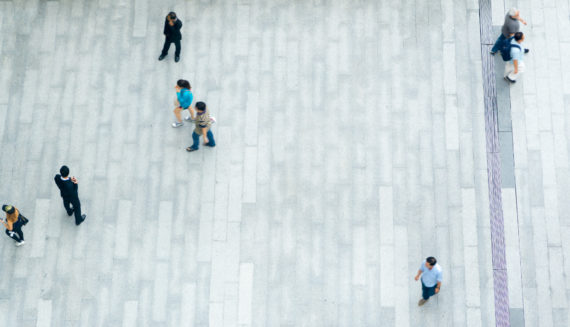 People walking