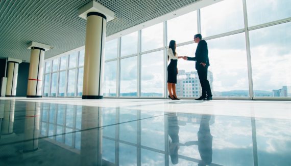 Two people shaking hands