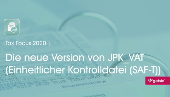 Die neue Version von JPK_VAT (Einheitliche Kontrolldatei (SAF-T)) - Header-Bild
