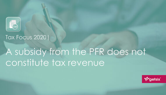 A subsidy from the PFR does not constitute tax revenue