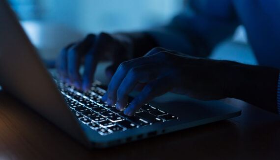 Typing on a backlit keyboard