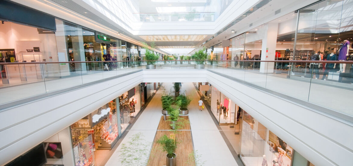 Interior of a modern shopping mall
