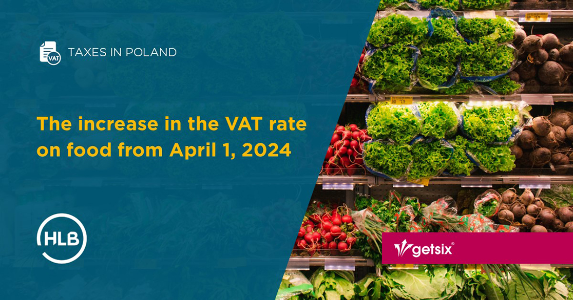 The increase in the VAT rate on food from April 1, 2024