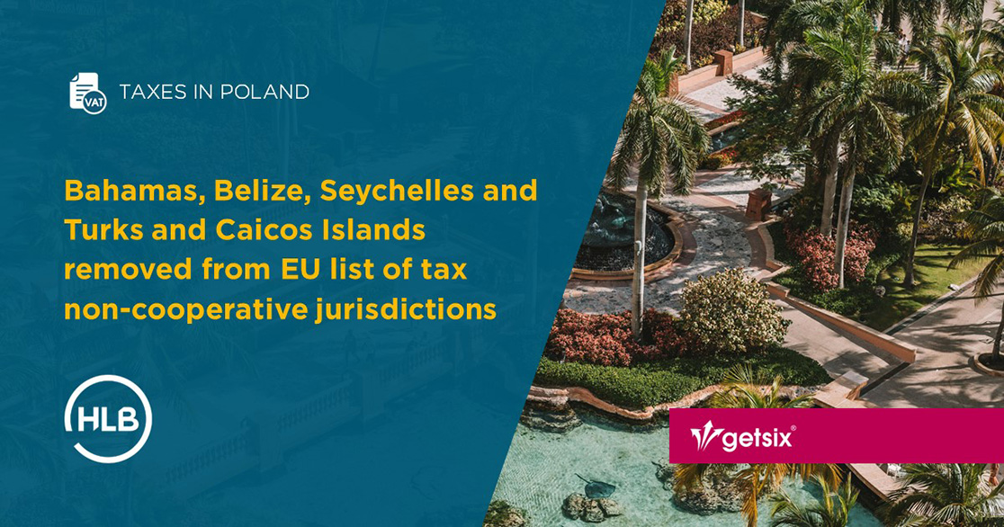 Bahamy, Belize, Seszele oraz Turks i Caicos wykreślone z unijnego wykazu jurysdykcji niechętnych współpracy podatkowej