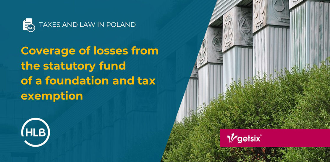 Coverage of losses from the statutory fund of a foundation and tax exemption