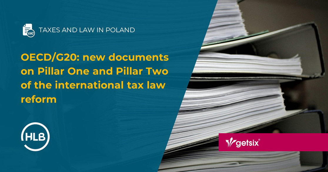 OECD/G20: new documents on Pillar One and Pillar Two of the international tax law reform