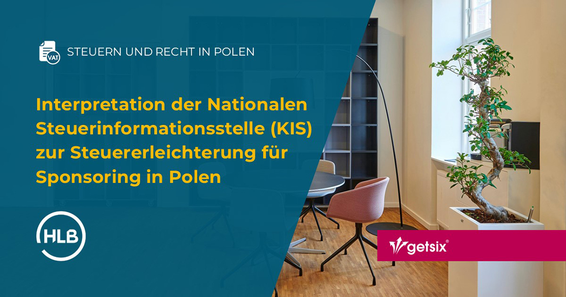 Interpretation der Nationalen Steuerinformationsstelle (KIS) zur Steuererleichterung für Sponsoring in Polen