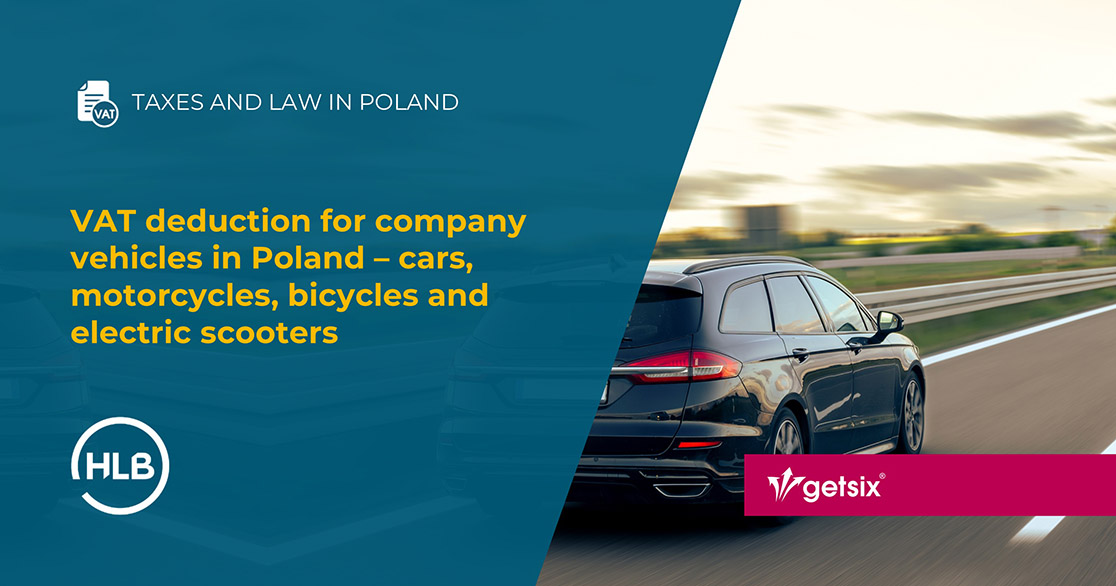 VAT deduction for company vehicles in Poland – cars, motorcycles, bicycles and electric scooters